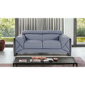 Loveseat de piel premium de 75" con brazos cuadrados y patas metálicas