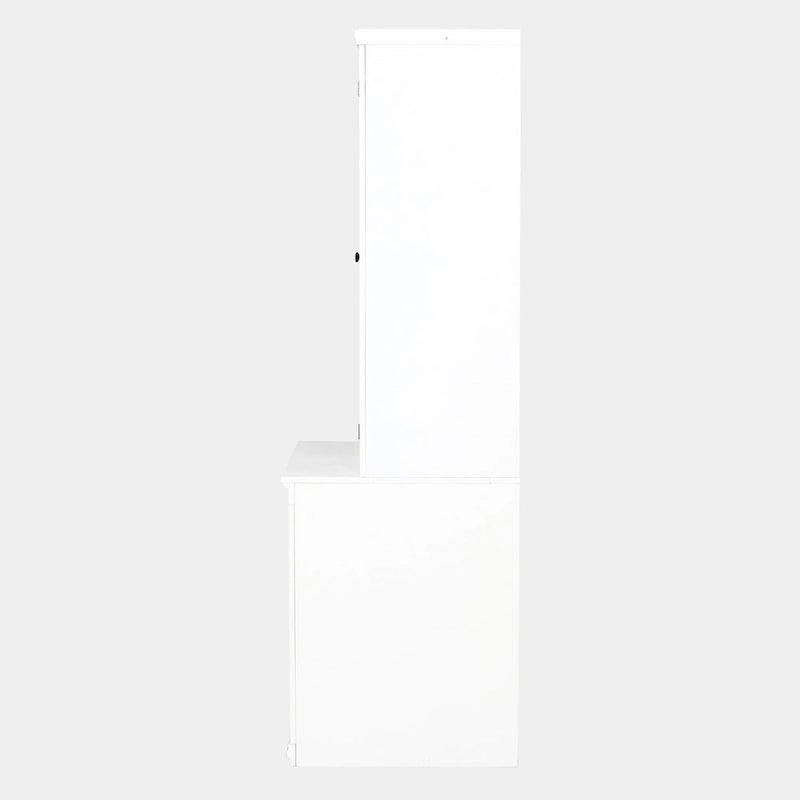 Vitrina alta con puertas de vidrio y estantes ajustables