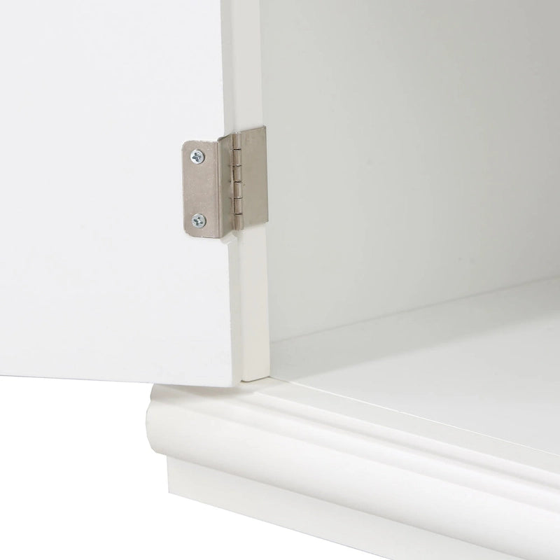 Vitrina alta con puertas de vidrio y estantes ajustables
