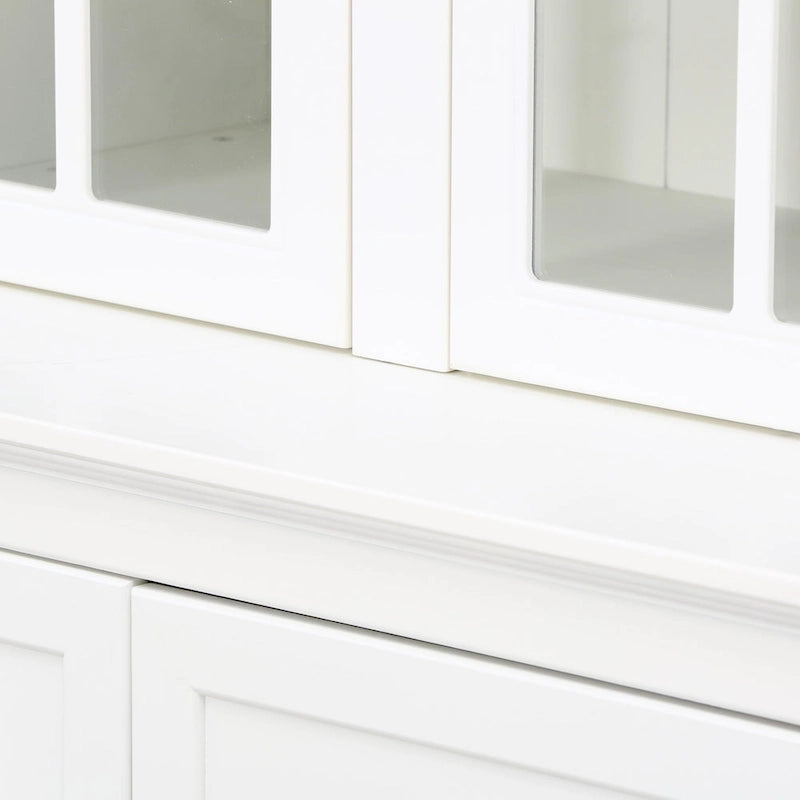 Vitrina alta con puertas de vidrio y estantes ajustables