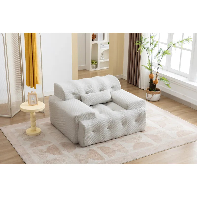 Sessel mit Knopfheftung und Polsterung aus hochdichtem Schaumstoff