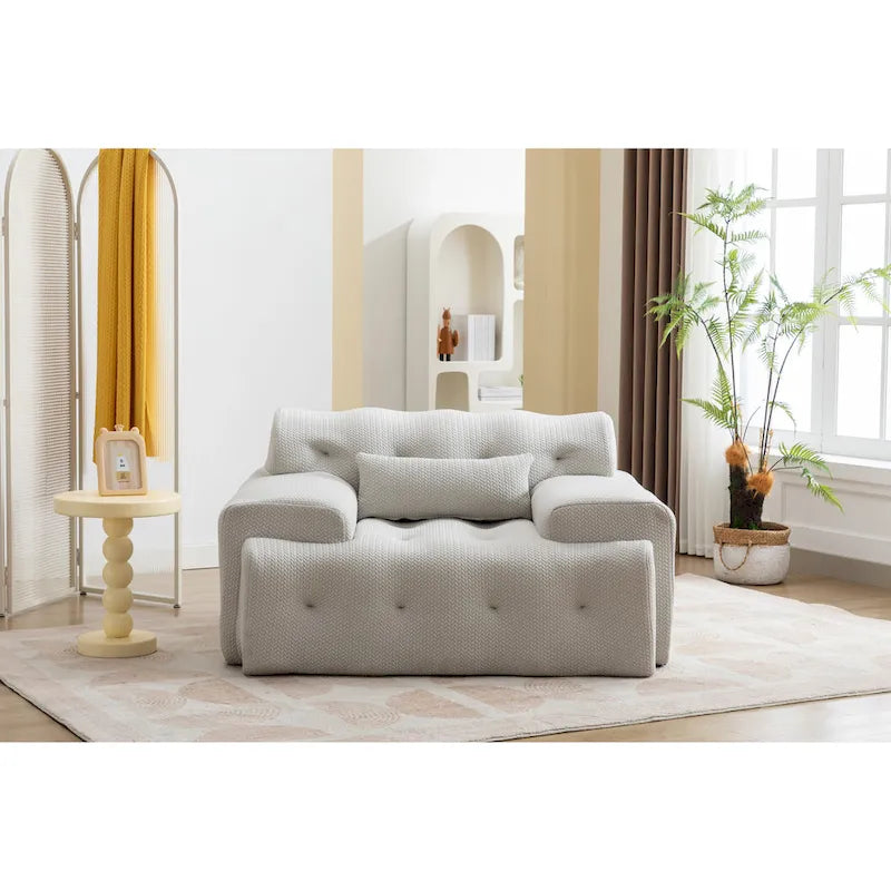 Sessel mit Knopfheftung und Polsterung aus hochdichtem Schaumstoff
