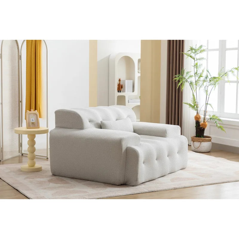 Sessel mit Knopfheftung und Polsterung aus hochdichtem Schaumstoff