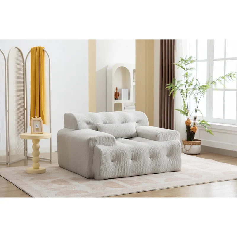 Sessel mit Knopfheftung und Polsterung aus hochdichtem Schaumstoff