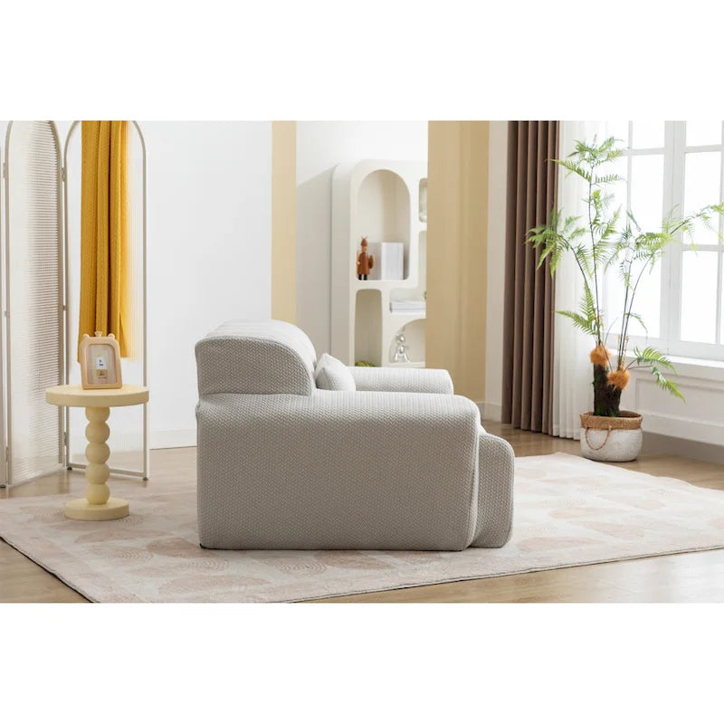 Button-Tufted Accent Chair with High-Density Foam Cushioning