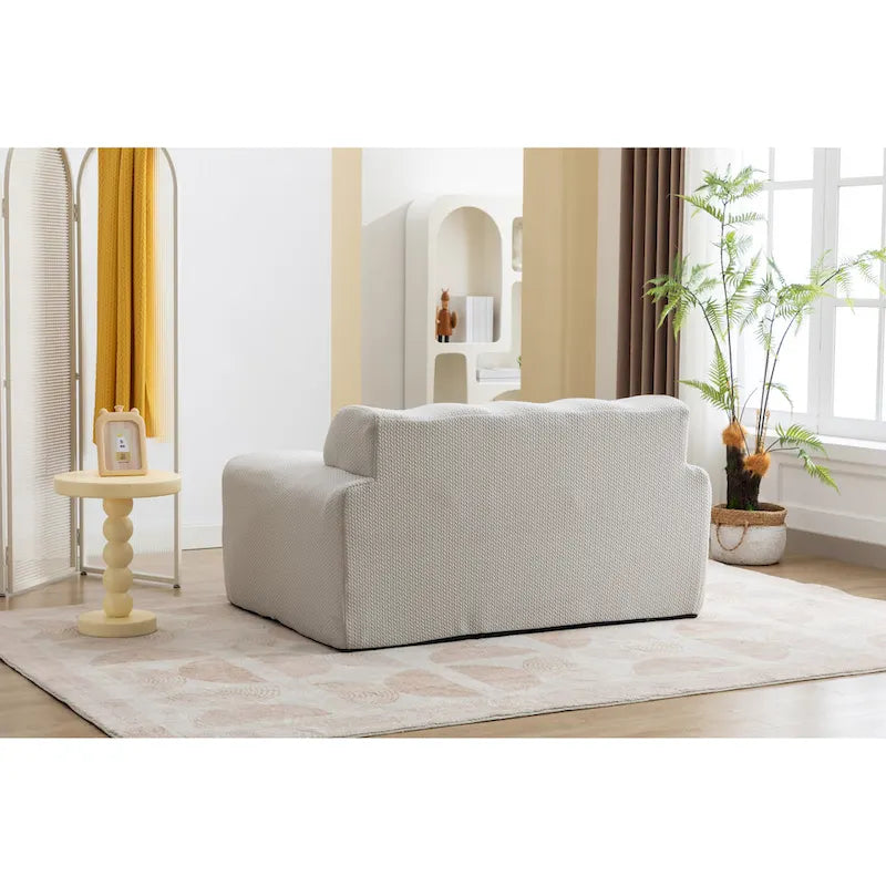 Button-Tufted Accent Chair with High-Density Foam Cushioning