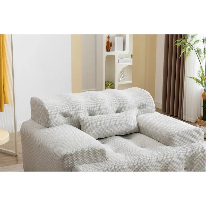 Button-Tufted Accent Chair with High-Density Foam Cushioning