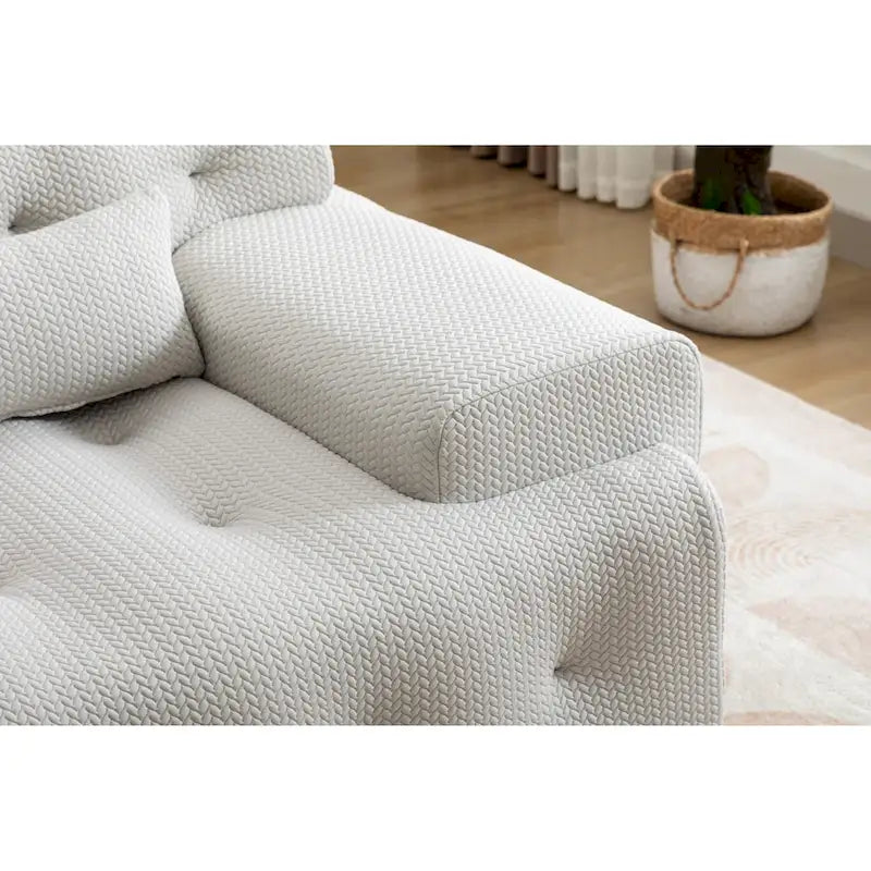 Button-Tufted Accent Chair with High-Density Foam Cushioning
