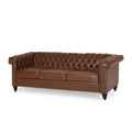 Chesterfield 3-Seater Sofa with Button Tufting and Nailhead Trim