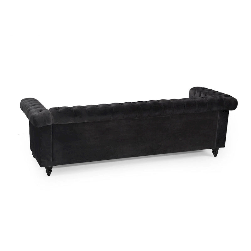 Chesterfield 3-Seater Sofa with Button Tufting and Nailhead Trim