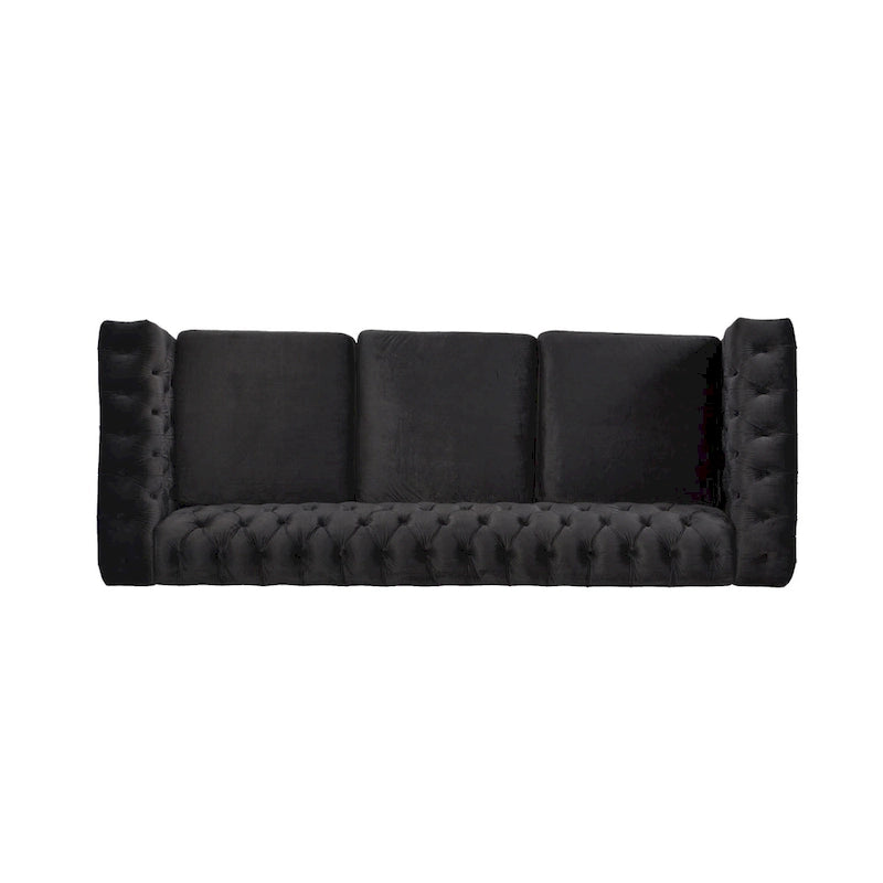 Chesterfield 3-Seater Sofa with Button Tufting and Nailhead Trim