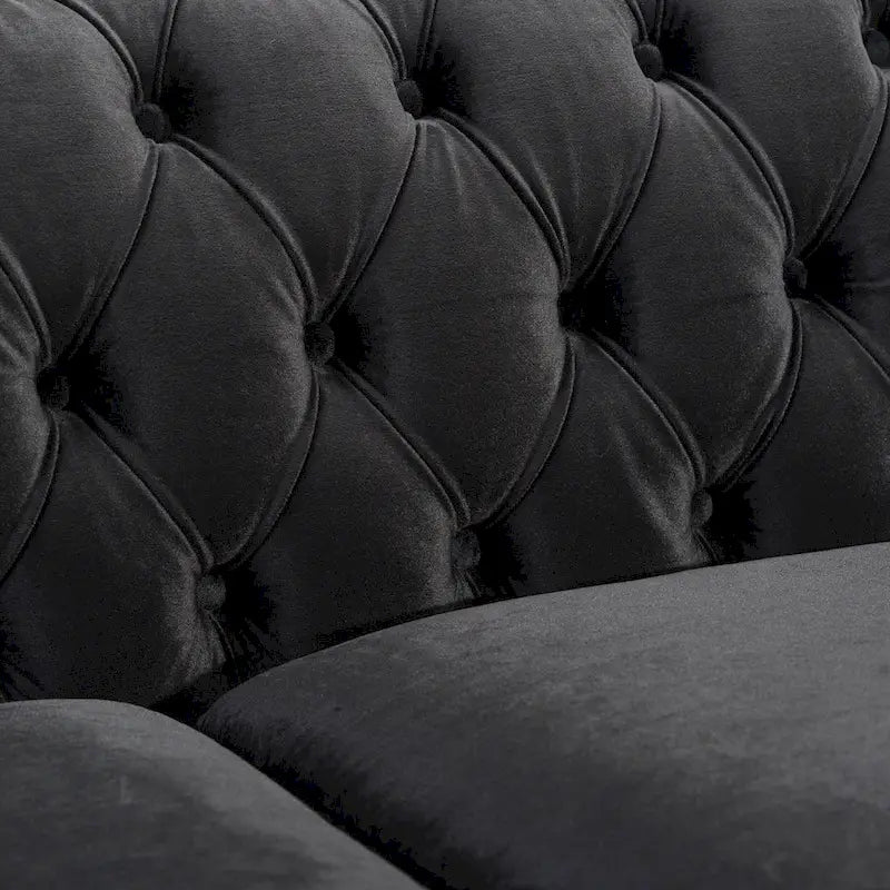 Chesterfield 3-Seater Sofa with Button Tufting and Nailhead Trim