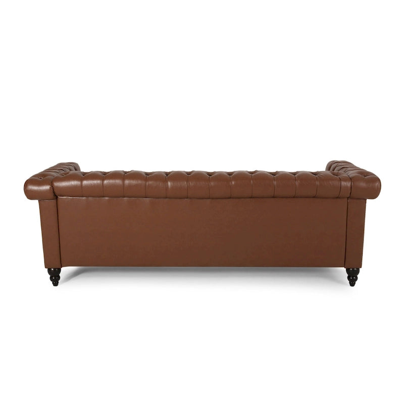 Chesterfield 3-Seater Sofa with Button Tufting and Nailhead Trim
