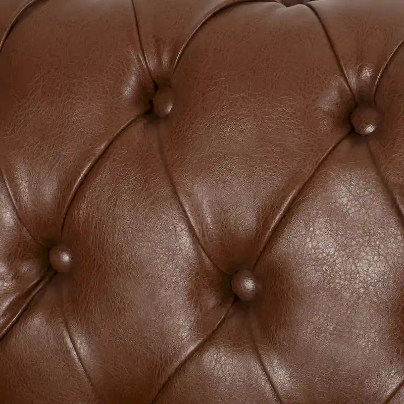 Chesterfield 3-Seater Sofa with Button Tufting and Nailhead Trim