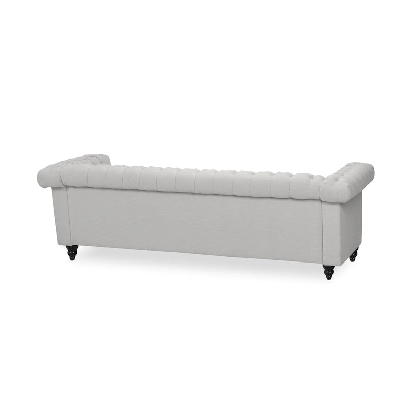 Chesterfield 3-Seater Sofa with Button Tufting and Nailhead Trim