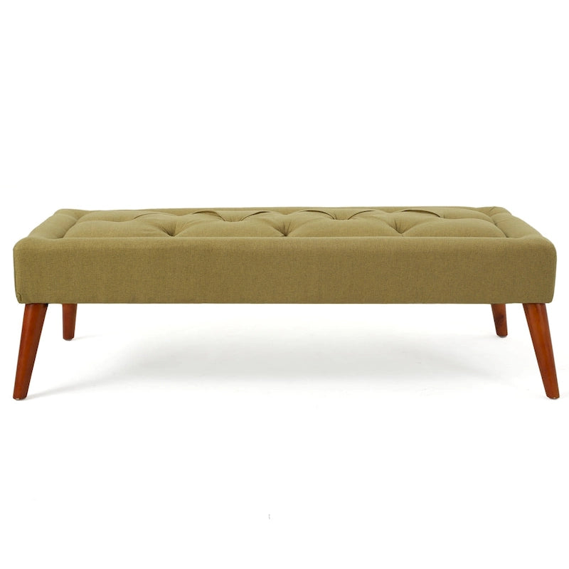 Tufted Fabric Ottoman Bench