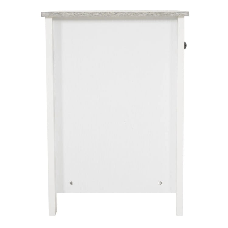 2-Tier End Table with Drawer and Open Shelf