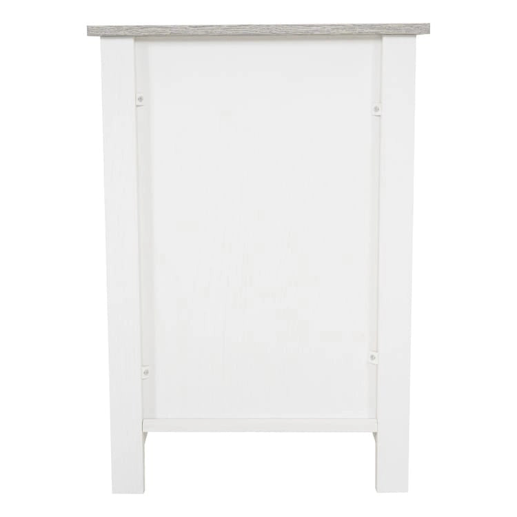 2-Tier End Table with Drawer and Open Shelf