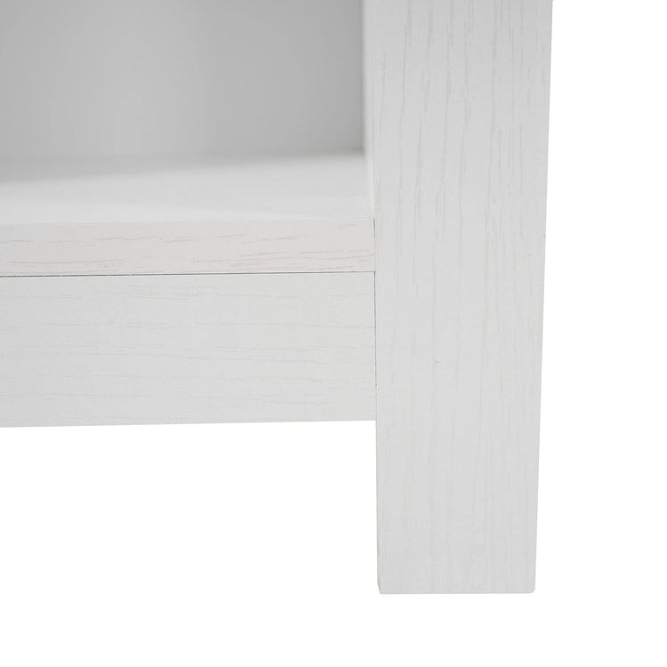2-Tier End Table with Drawer and Open Shelf