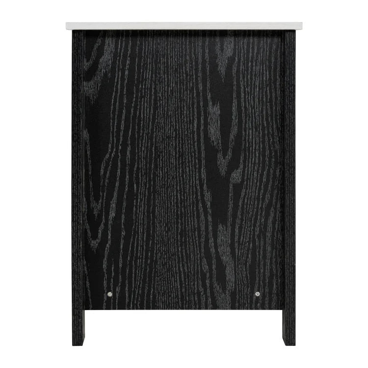 2-Tier End Table with Drawer and Open Shelf