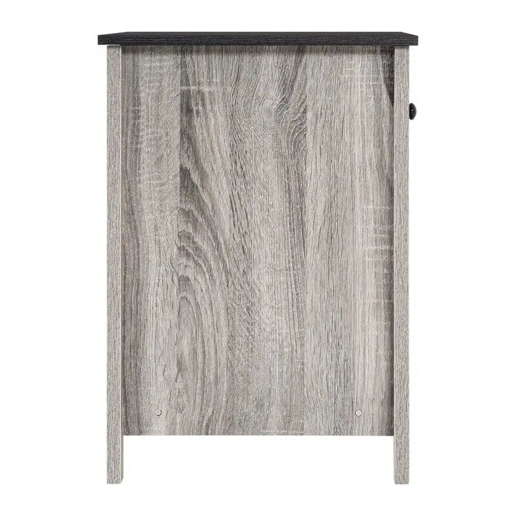 2-Tier End Table with Drawer and Open Shelf