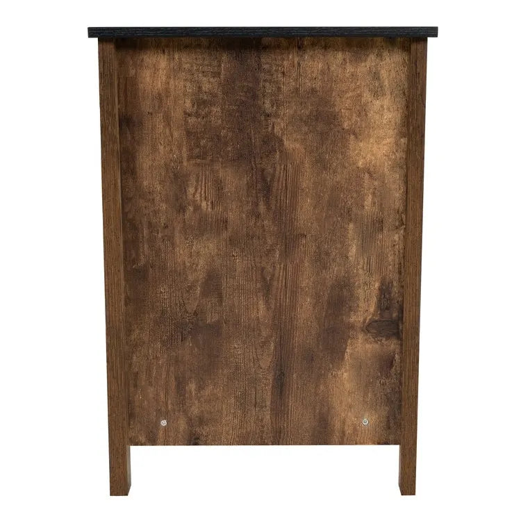 2-Tier End Table with Drawer and Open Shelf