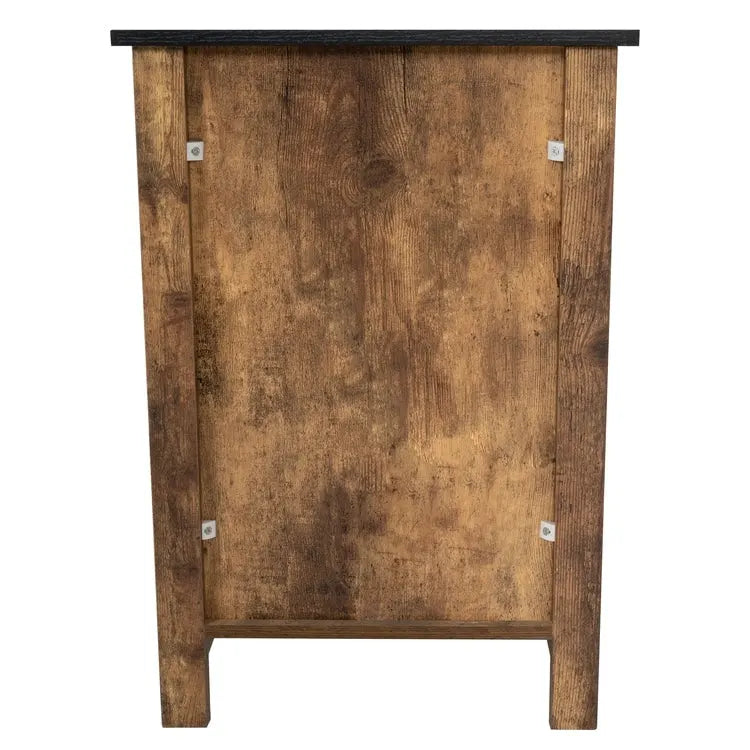 2-Tier End Table with Drawer and Open Shelf
