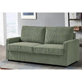 70" Corduroy Square-Arm Sofa Bed with Pull-Out Mattress