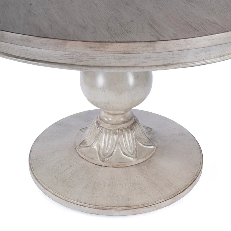 48" Round Pedestal Dining Table with Cherry Veneer Top