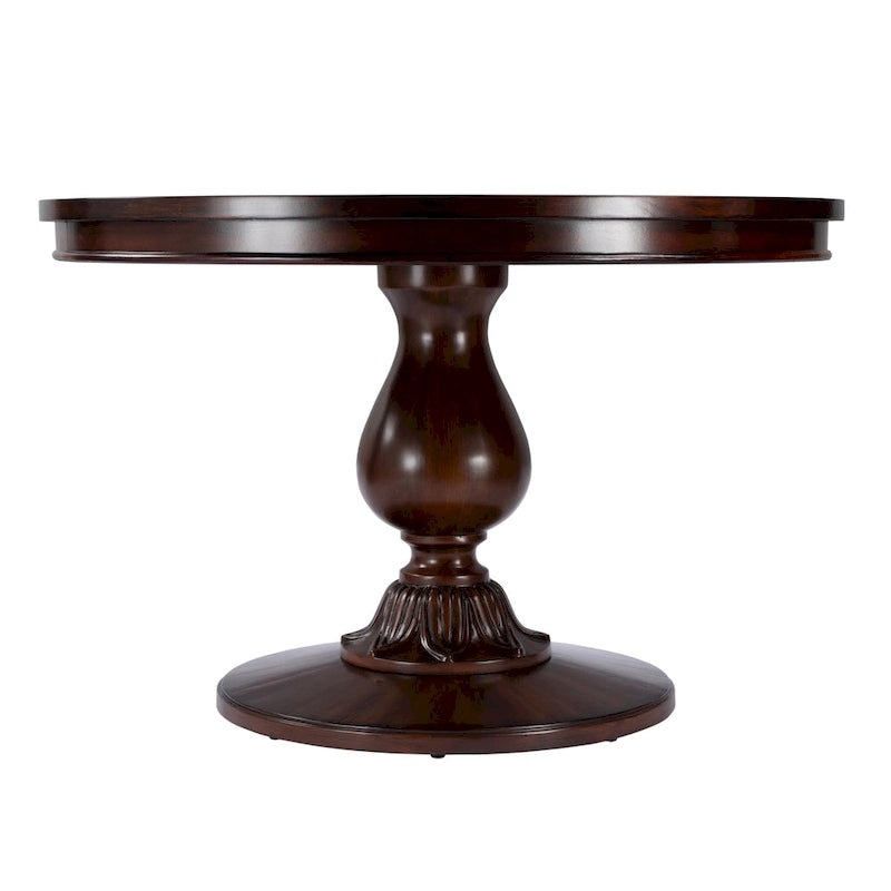 48" Round Pedestal Dining Table with Cherry Veneer Top