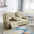 Bonded Leather Recliner Chair with Pull-Lever Footrest