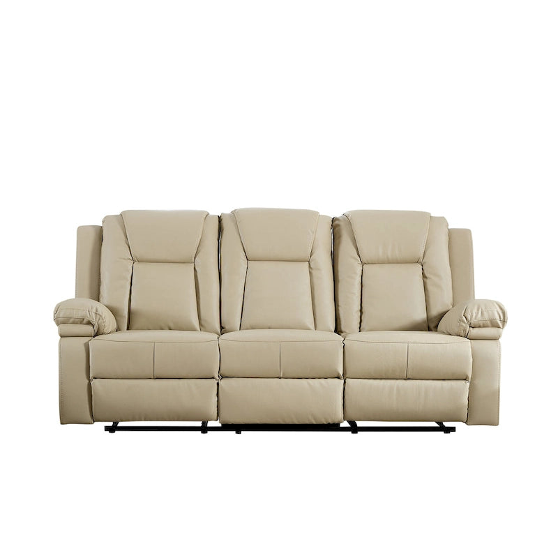 Bonded Leather Recliner Chair with Pull-Lever Footrest