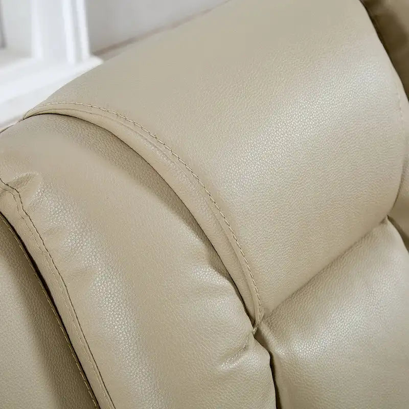 Bonded Leather Recliner Chair with Pull-Lever Footrest