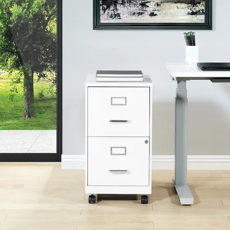 Locking Metal File Cabinet with Letter-Size Drawer and Roller Slides