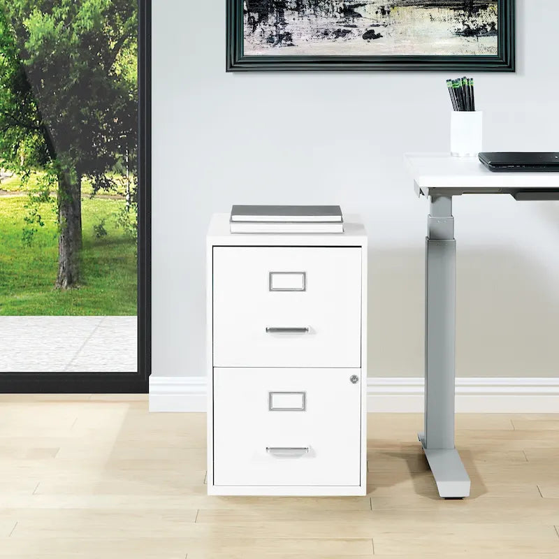 Locking Metal File Cabinet with Letter-Size Drawer and Roller Slides