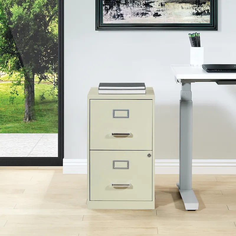 Locking Metal File Cabinet with Letter-Size Drawer and Roller Slides