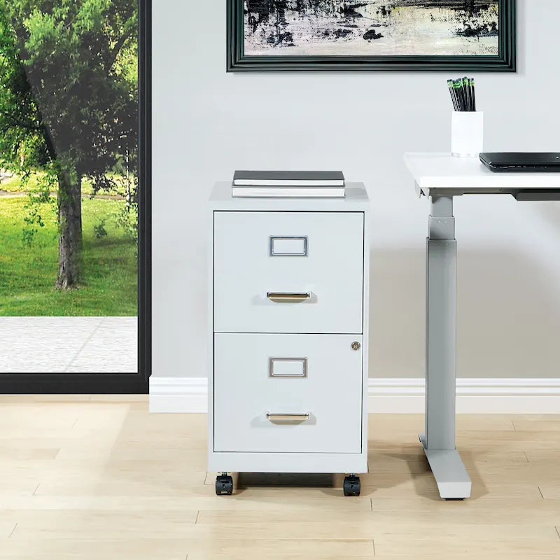 Locking Metal File Cabinet with Letter-Size Drawer and Roller Slides