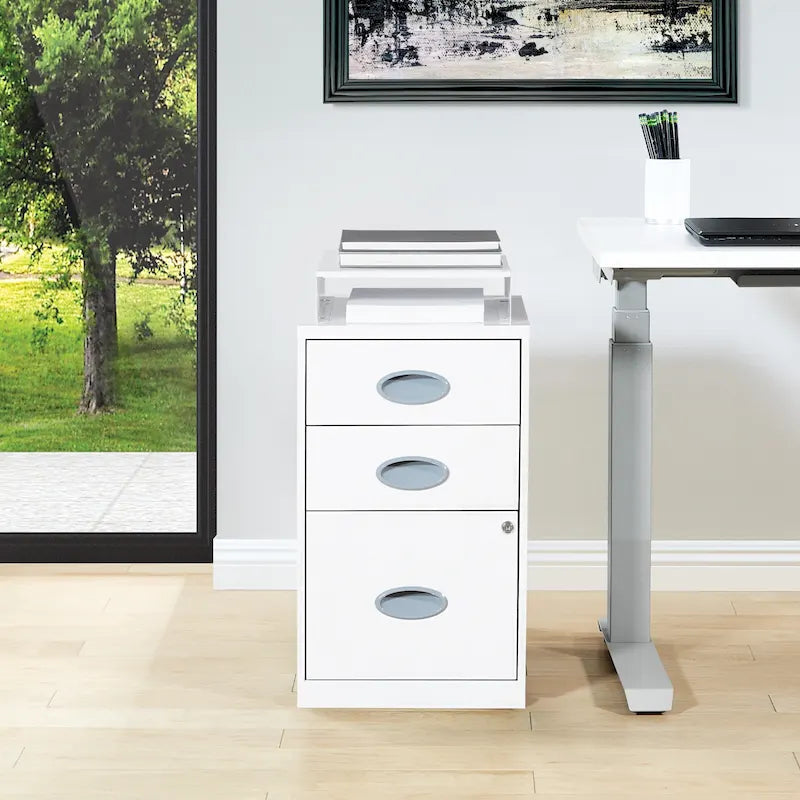Locking Metal File Cabinet with Letter-Size Drawer and Roller Slides