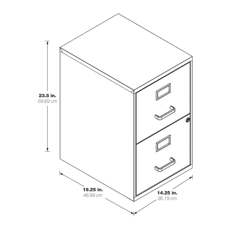 Locking Metal File Cabinet with Letter-Size Drawer and Roller Slides