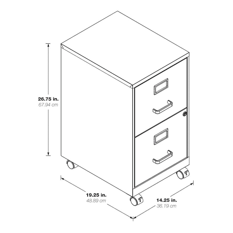 Locking Metal File Cabinet with Letter-Size Drawer and Roller Slides
