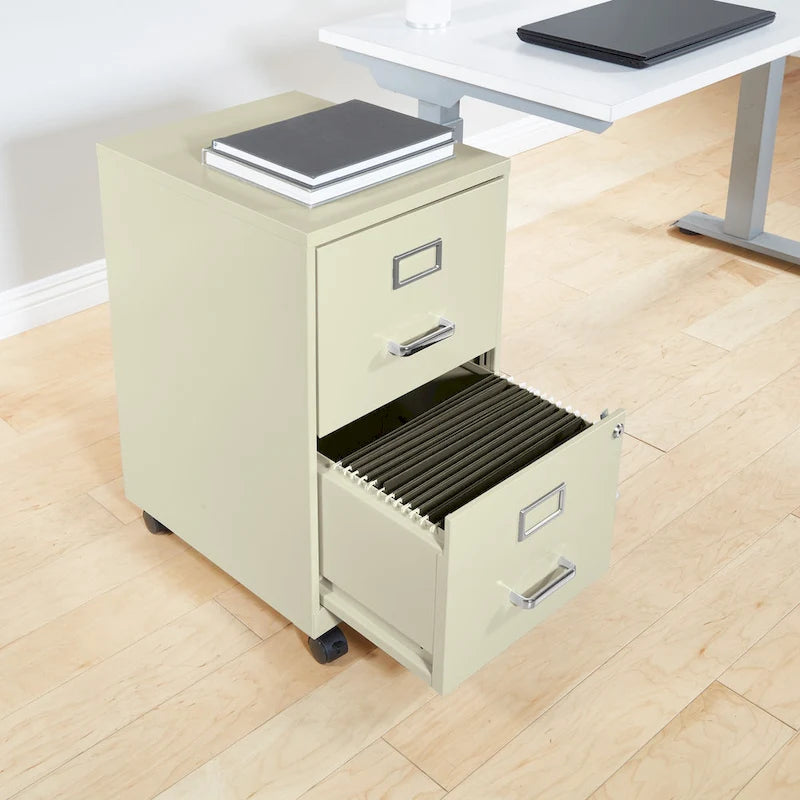 Locking Metal File Cabinet with Letter-Size Drawer and Roller Slides