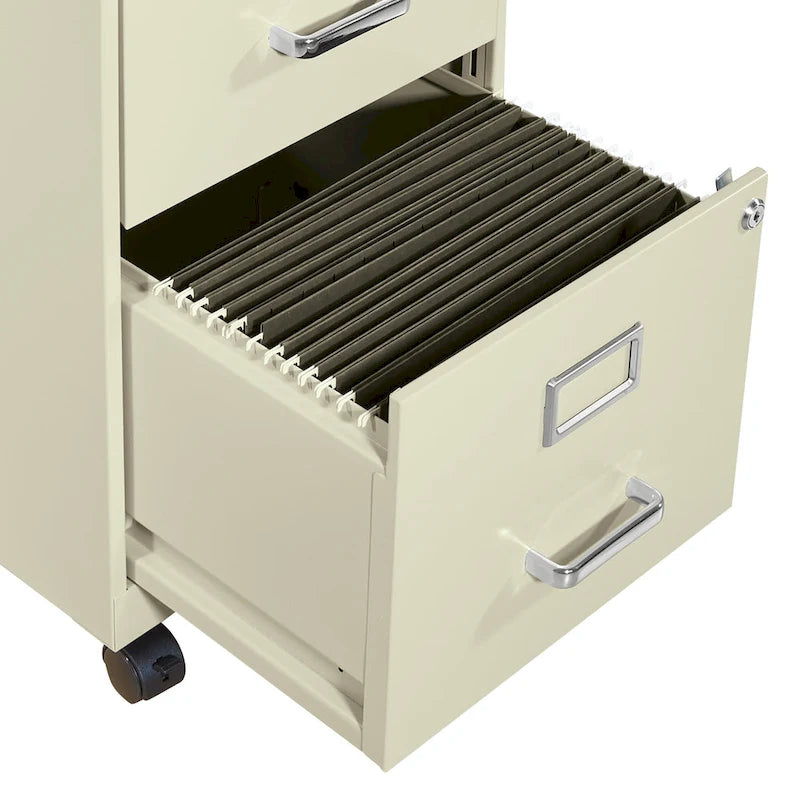 Locking Metal File Cabinet with Letter-Size Drawer and Roller Slides