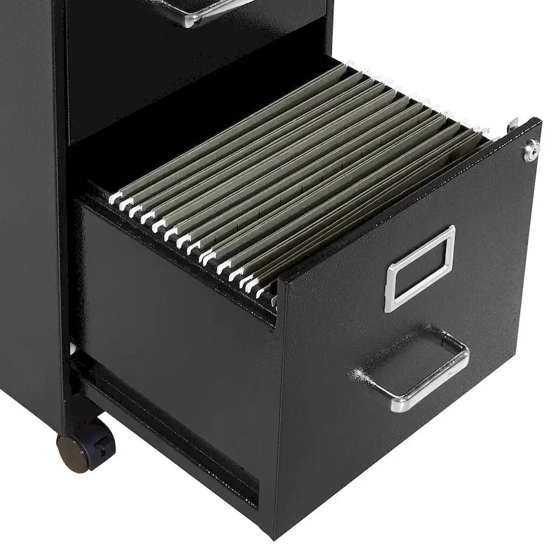 Locking Metal File Cabinet with Letter-Size Drawer and Roller Slides