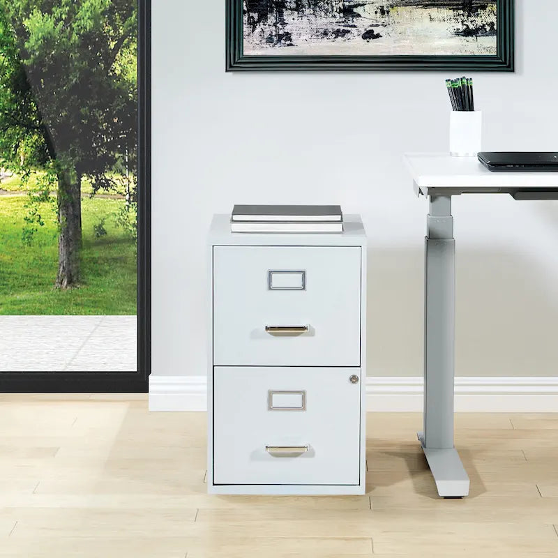 Locking Metal File Cabinet with Letter-Size Drawer and Roller Slides