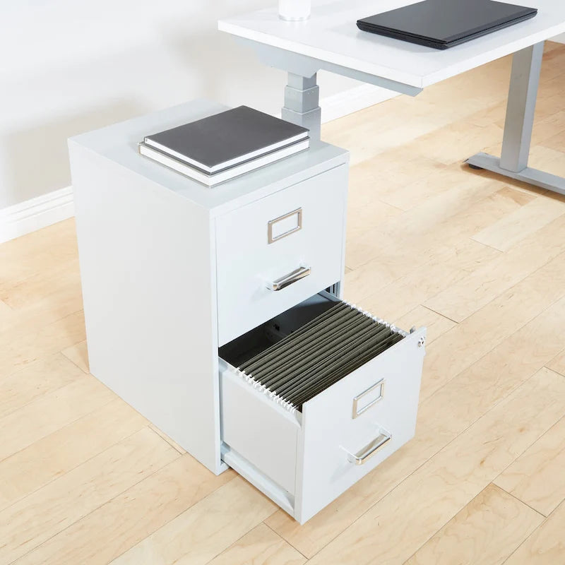 Locking Metal File Cabinet with Letter-Size Drawer and Roller Slides