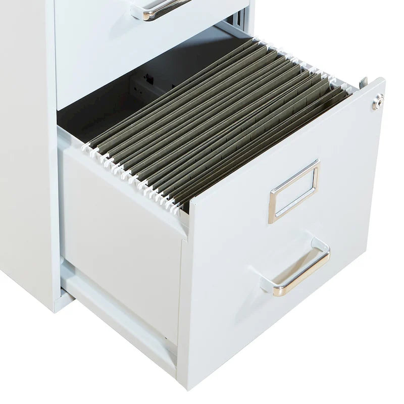 Locking Metal File Cabinet with Letter-Size Drawer and Roller Slides