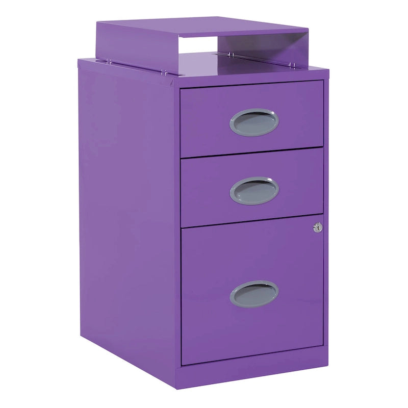 Locking Metal File Cabinet with Letter-Size Drawer and Roller Slides