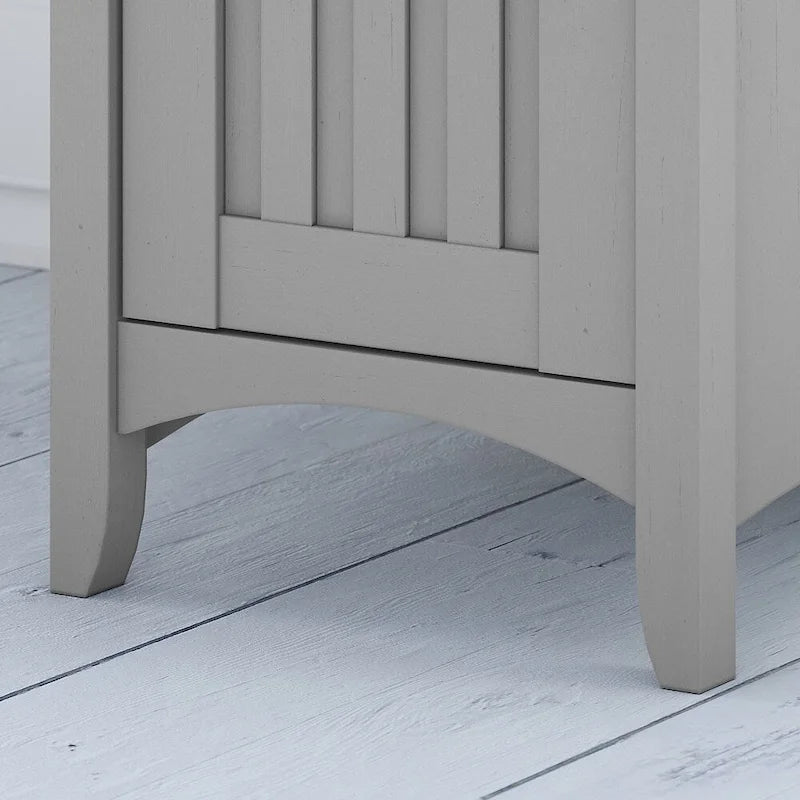L-Shaped Corner Desk with Storage Cabinet and Drawer