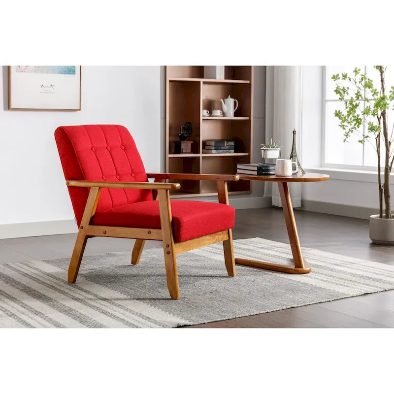 Gepolsterter Loungesessel mit solidem Holzrahmen