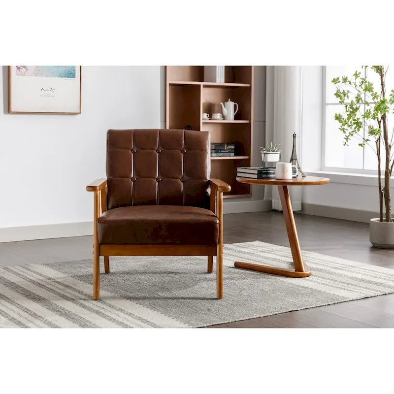 Gepolsterter Loungesessel mit solidem Holzrahmen